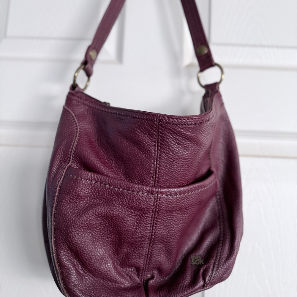 The Sak Women's Burgundy Leather Shoulder Bag